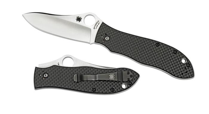 Spyderco Gayle Bradley Folder Carbon Fiber PlainEdge Knife 01